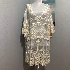 Lane Bryant Cream Lace Cover up Size 22/24